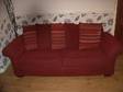 3 & 2 seater red fabric sofa for sale Large 3 & 2 seater....