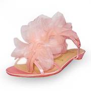 Christian Louboutin Petal Crepe Satin Sandals Pink