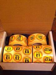 Box of 7 rolls of 1, 000 custom printed labels,  Any amount printed on s